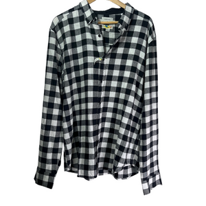 NWT❗️Men’s Ourcaste Black and White Plaid  Shacket Size XL